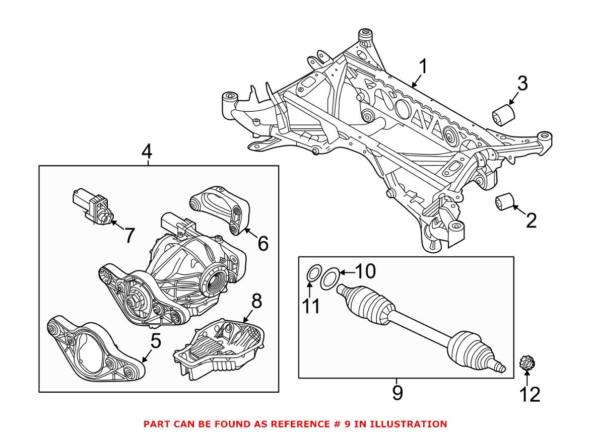 BMW CV Axle Assembly - Rear Driver Left 33212284615